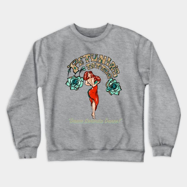 Petunia's Tattoo Crewneck Sweatshirt by MonicaLaraArt